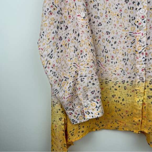 Zac & Rachel Ombré Asymmetrical Hem Button Women Size XL Coverup light 0212 - Picture 3 of 10